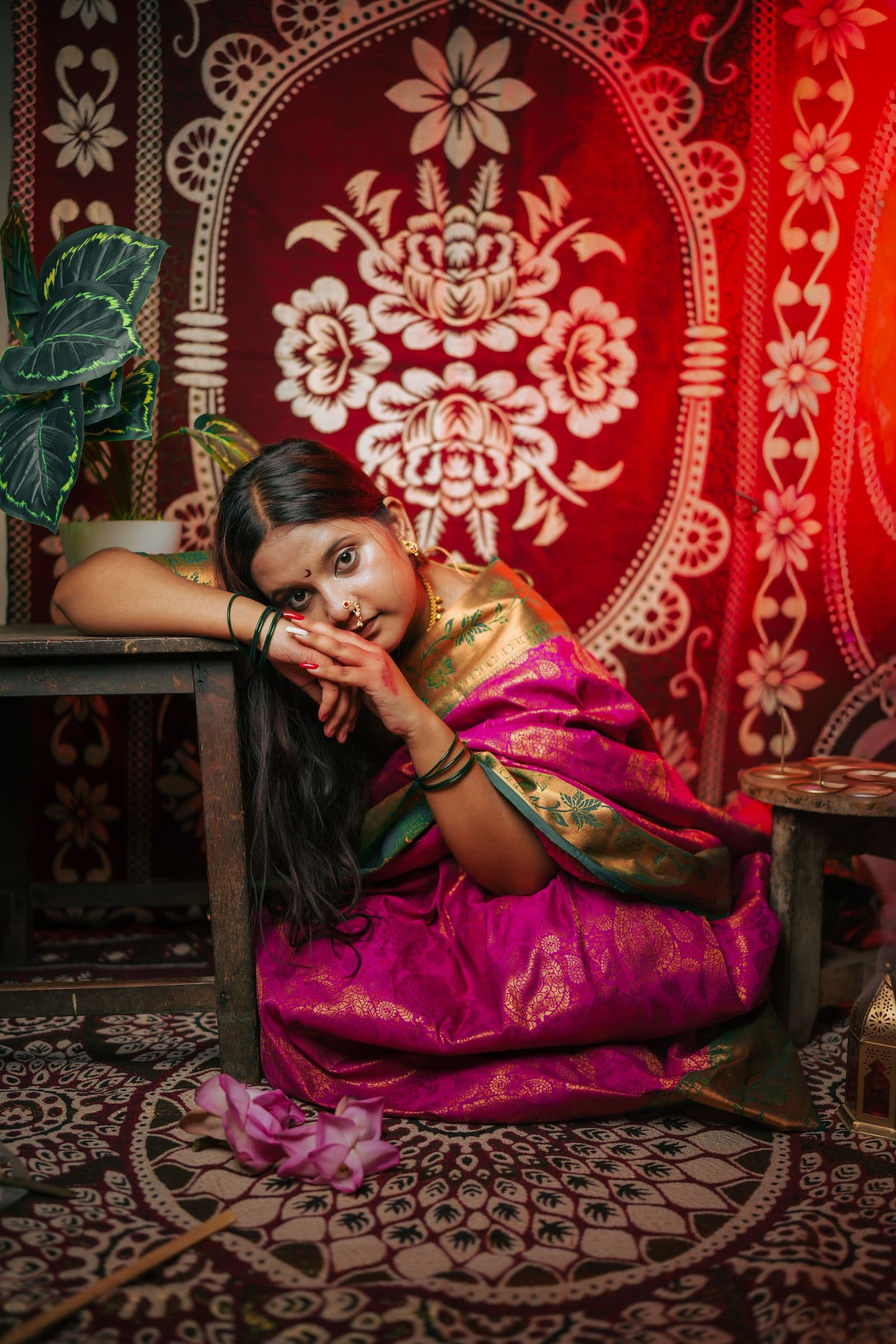 Women's Chiffon Festival Saree
